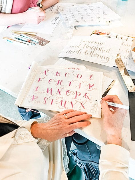 Originals Paper Art Workshop Brush Lettering Three Week Course - January 2024