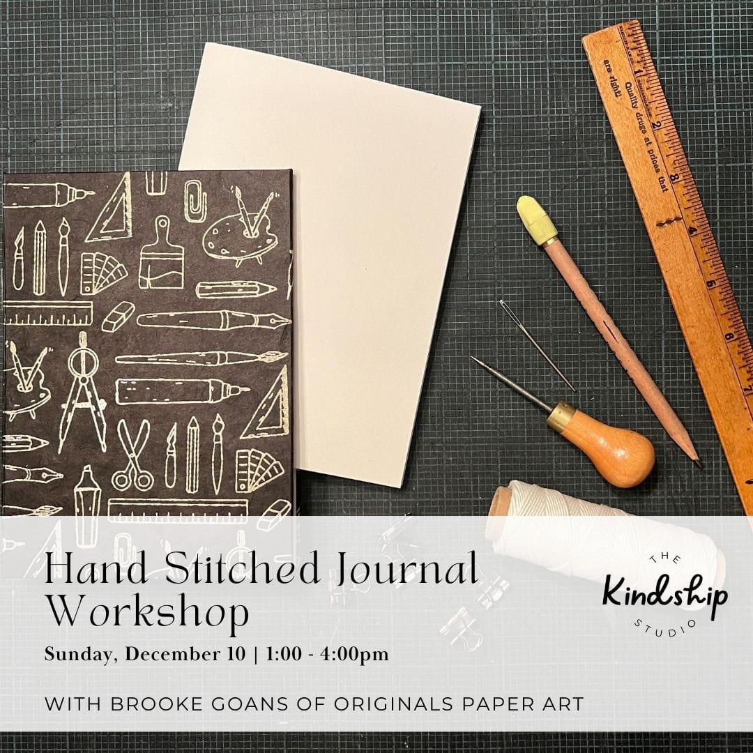 Originals Paper Art Workshop Hand Stitched Journal Workshop - Sunday, December 10