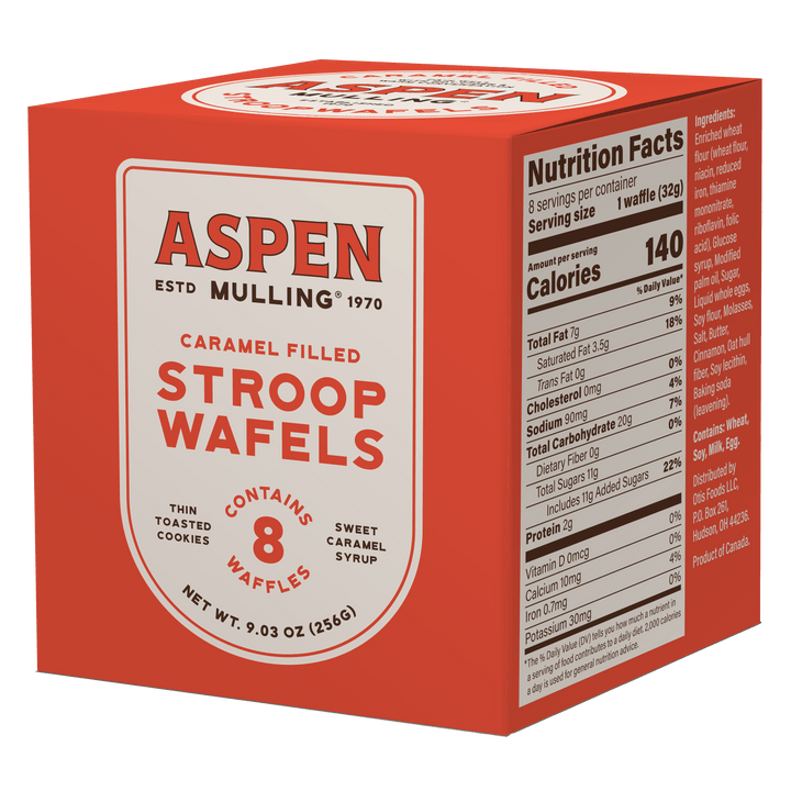 Otis Foods Treats Aspen Mulling Stroopwafels - 8ct Box