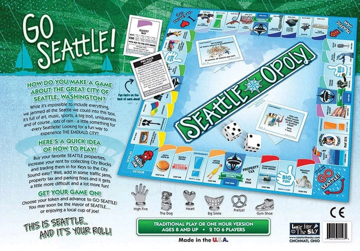 Outset Media Board Game Seattle-Opoly Board Game