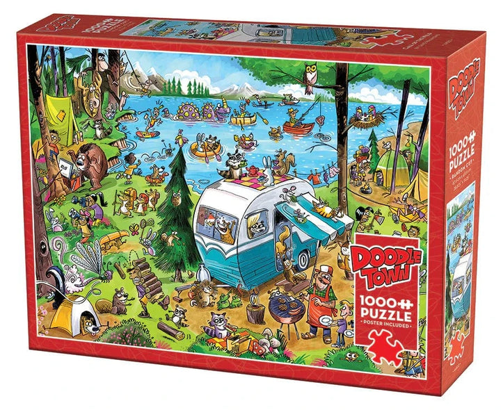 Outset Media Puzzle DoodleTown: Call of the Wild Puzzle - 1000 Piece | Cobble Hill