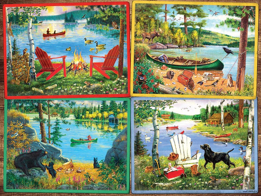 Outset Media Puzzles Cabin Country | Easy Handling 275 Piece