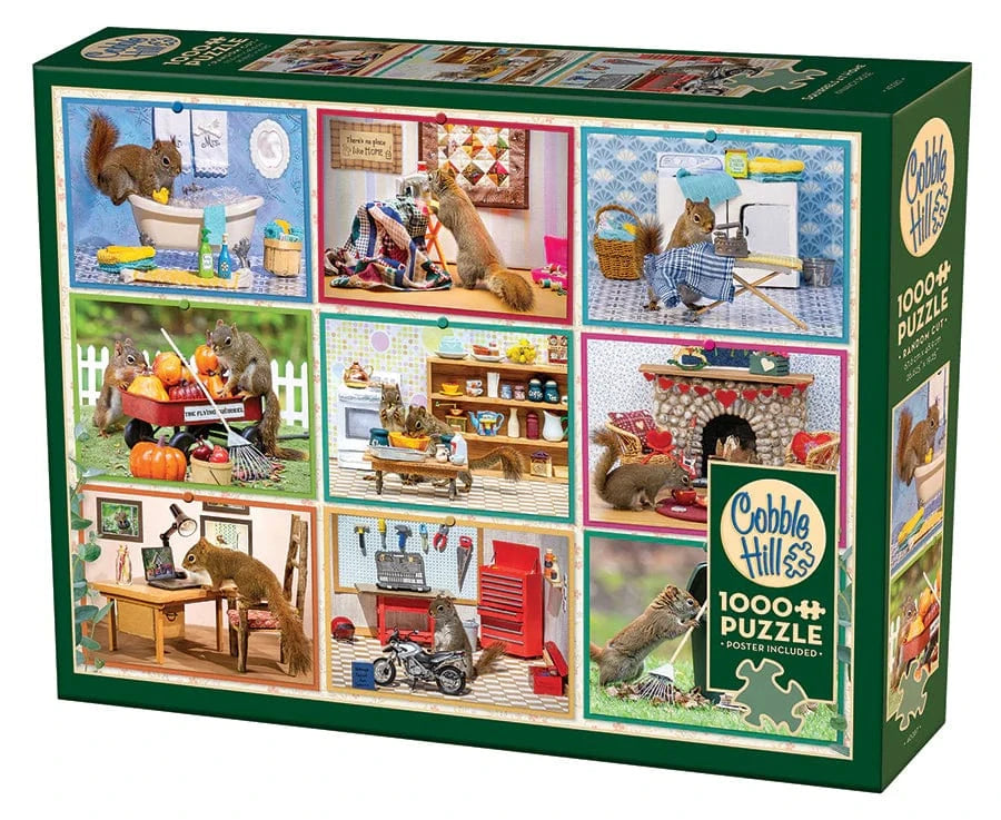 Outset Media Puzzles Squirrels at Home Puzzle - 1000 Piece | Cobble Hill