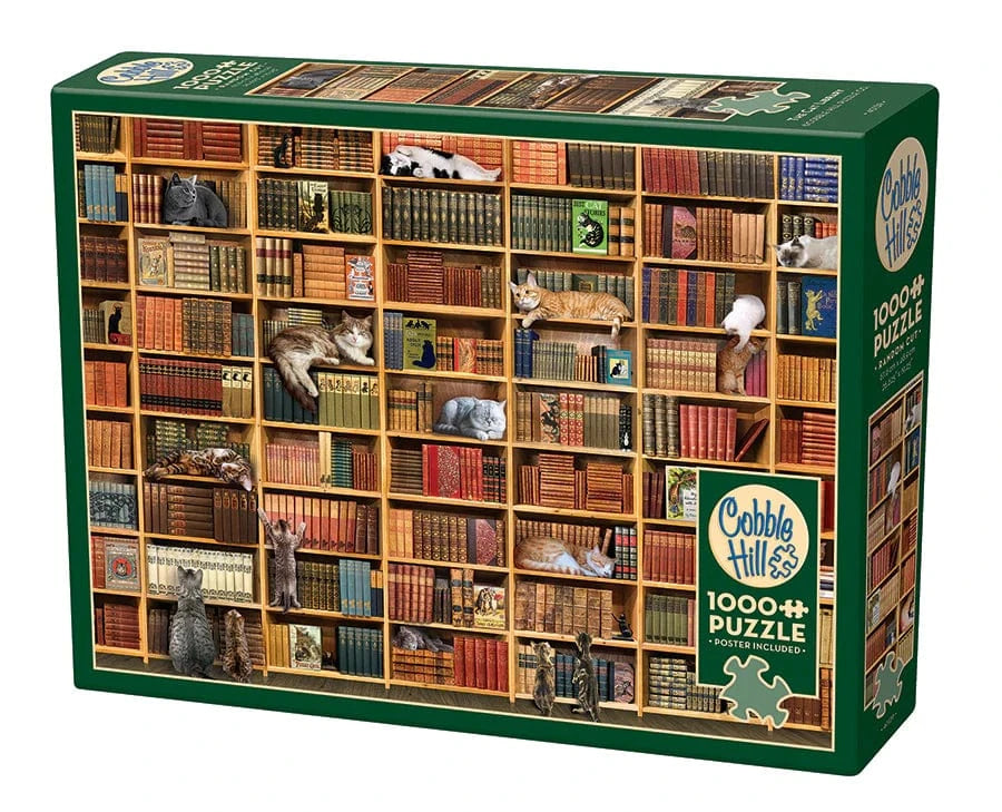 Outset Media Puzzles The Cat Library Puzzle - 1000 Piece | Cobble Hill