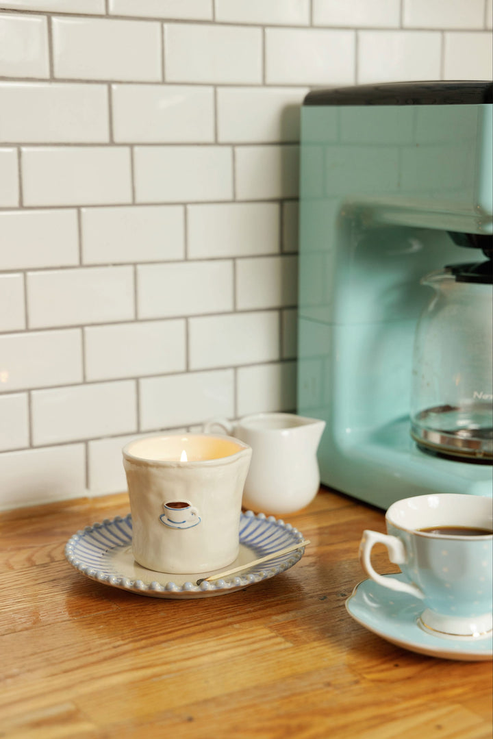 Paddywax Gifts Cappuccino - White Ceramic 8 oz Candle