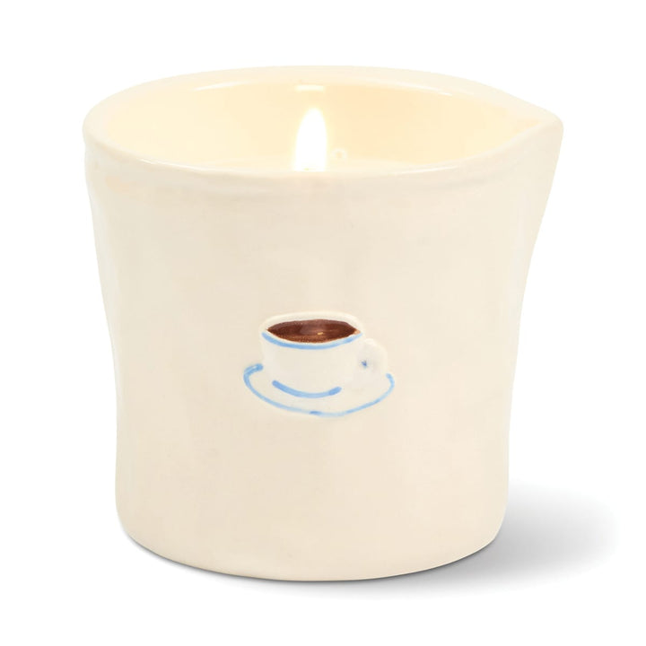 Paddywax Gifts Cappuccino - White Ceramic 8 oz Candle