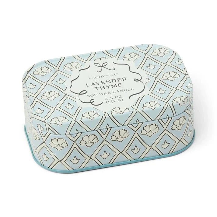 Paddywax Gifts Lavender & Thyme - 4.5 oz Tin Candle