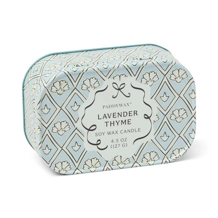 Paddywax Gifts Lavender & Thyme - 4.5 oz Tin Candle