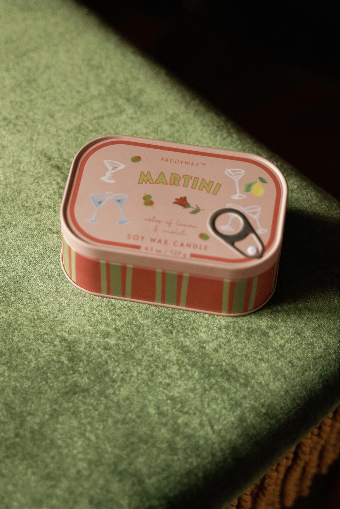 Paddywax Gifts Martini - Bistro Tin 4.5 oz Candle