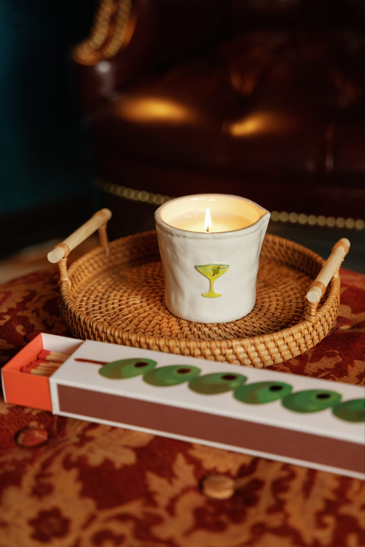 Paddywax Gifts Martini - White Ceramic 8 oz Candle