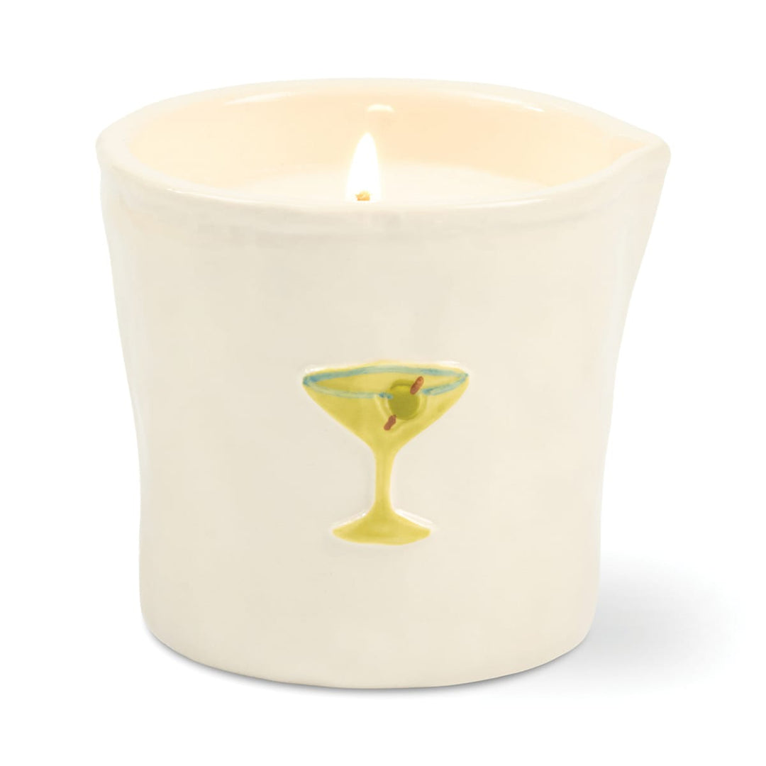 Paddywax Gifts Martini - White Ceramic 8 oz Candle