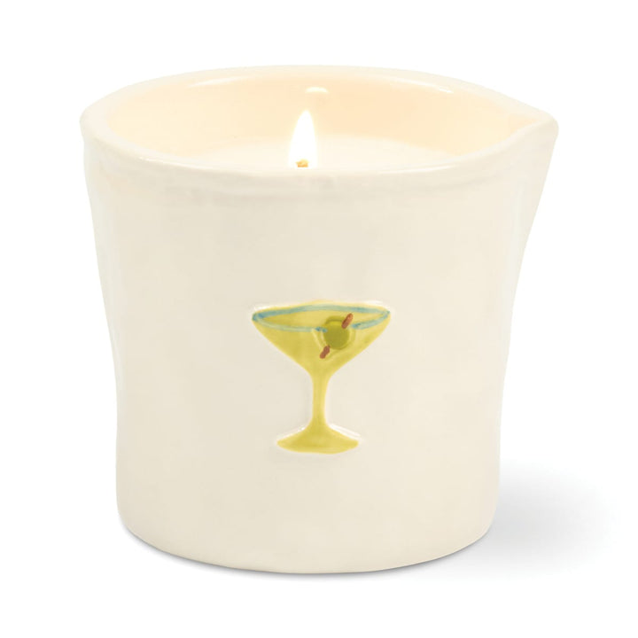 Paddywax Gifts Martini - White Ceramic 8 oz Candle