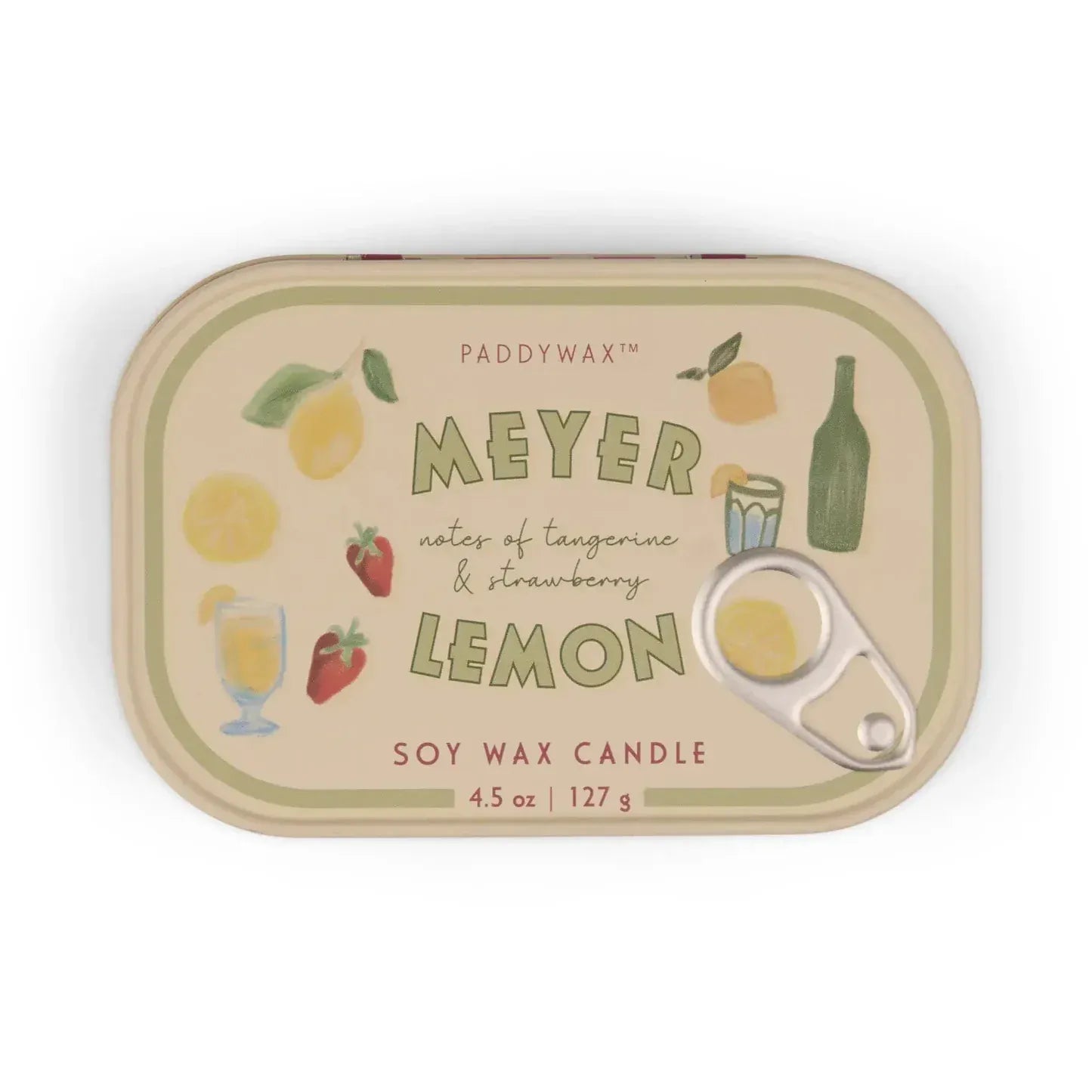 Paddywax Gifts Meyer Lemon - Bistro Tin 4.5 oz Candle