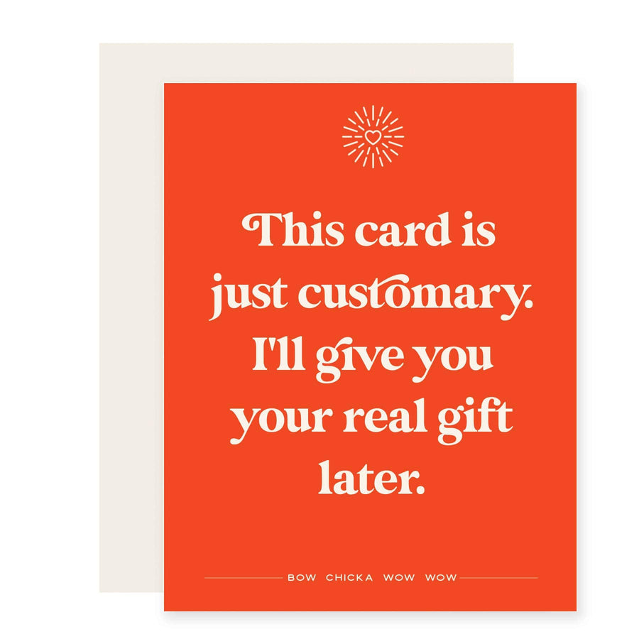 Paloma Paper Co. Cards Card is Customary | Valentine's Day Card