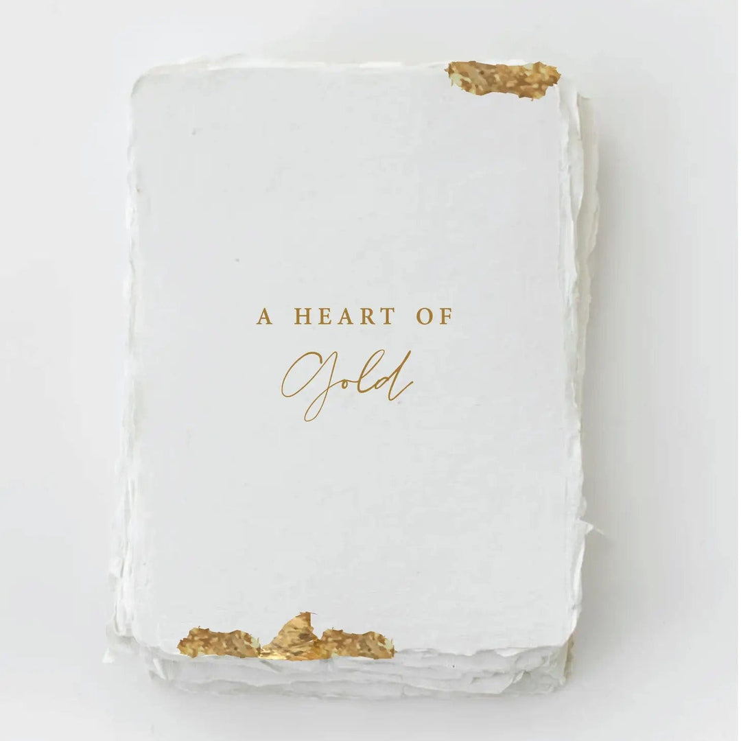 Paper Baristas Card A Heart of Gold Foil Greeting Card - Folded A2