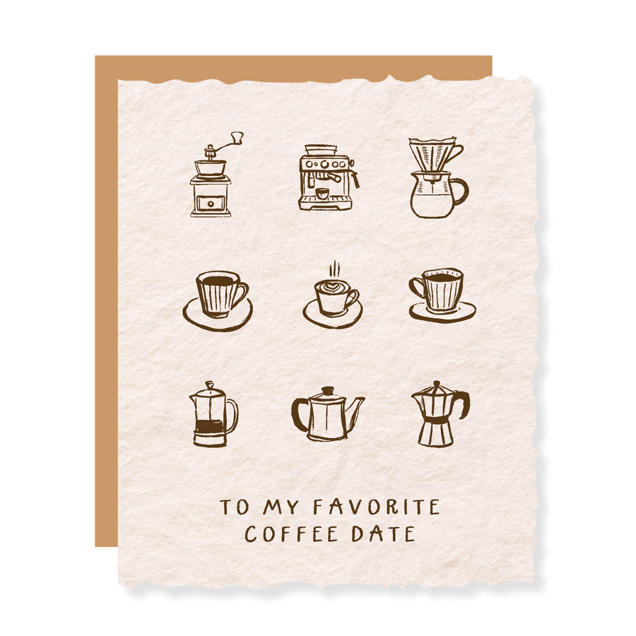 Paper Baristas Card Coffee Date Card | Eco-Friendly Greeting Card