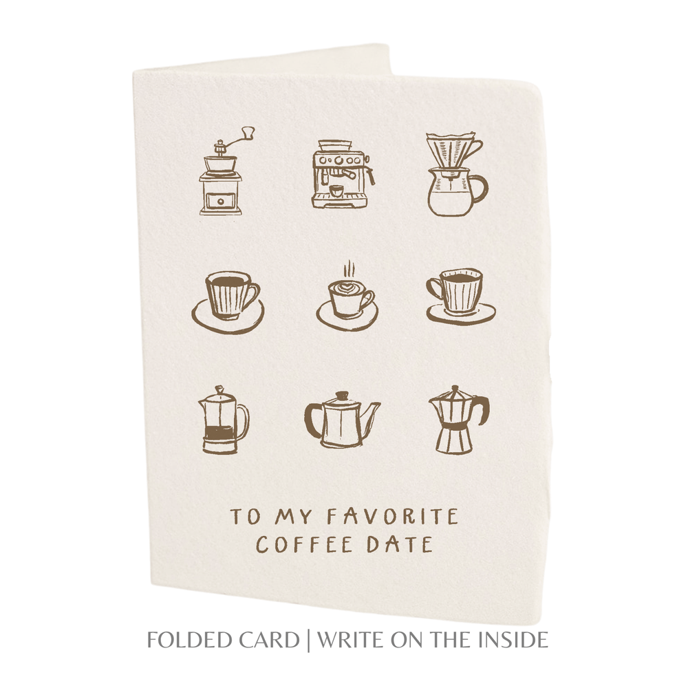 Paper Baristas Card Coffee Date Card | Eco-Friendly Greeting Card