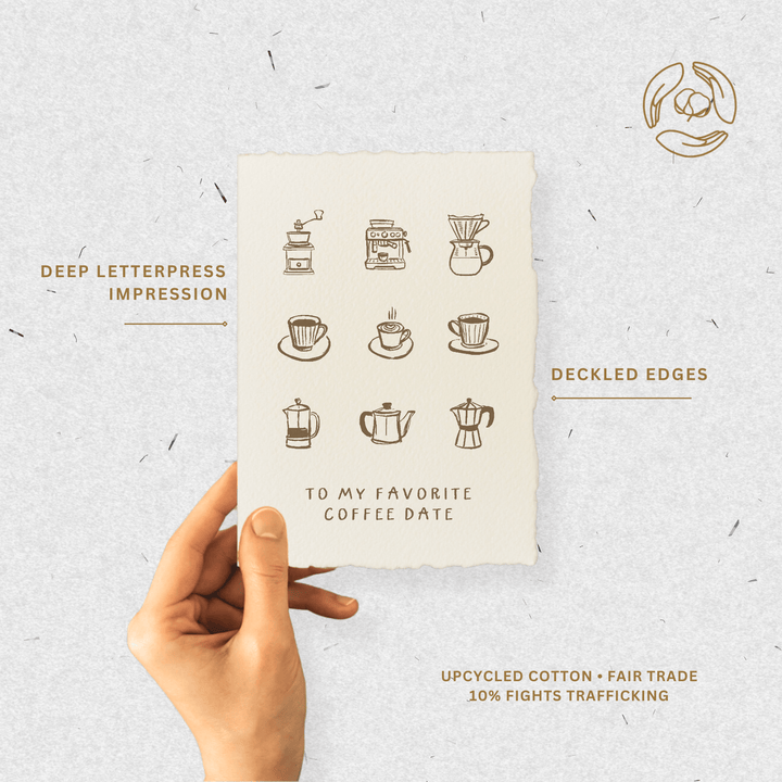 Paper Baristas Card Coffee Date Card | Eco-Friendly Greeting Card