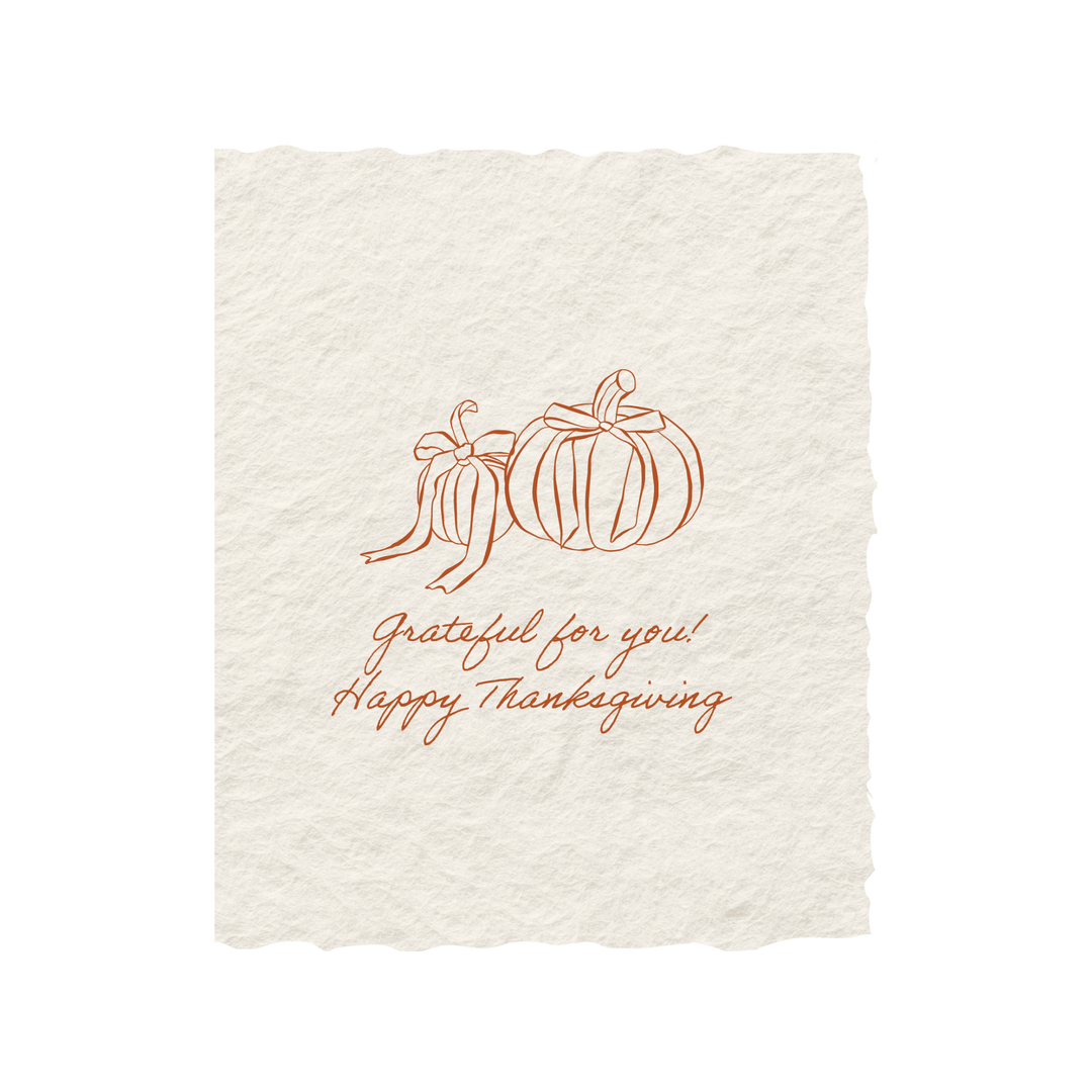 Paper Baristas Card Grateful Pumpkins | Fall Autumn Thanksgiving Holiday Card