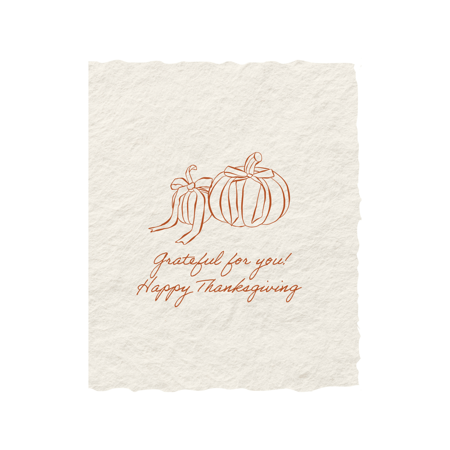 Paper Baristas Card Grateful Pumpkins | Fall Autumn Thanksgiving Holiday Card