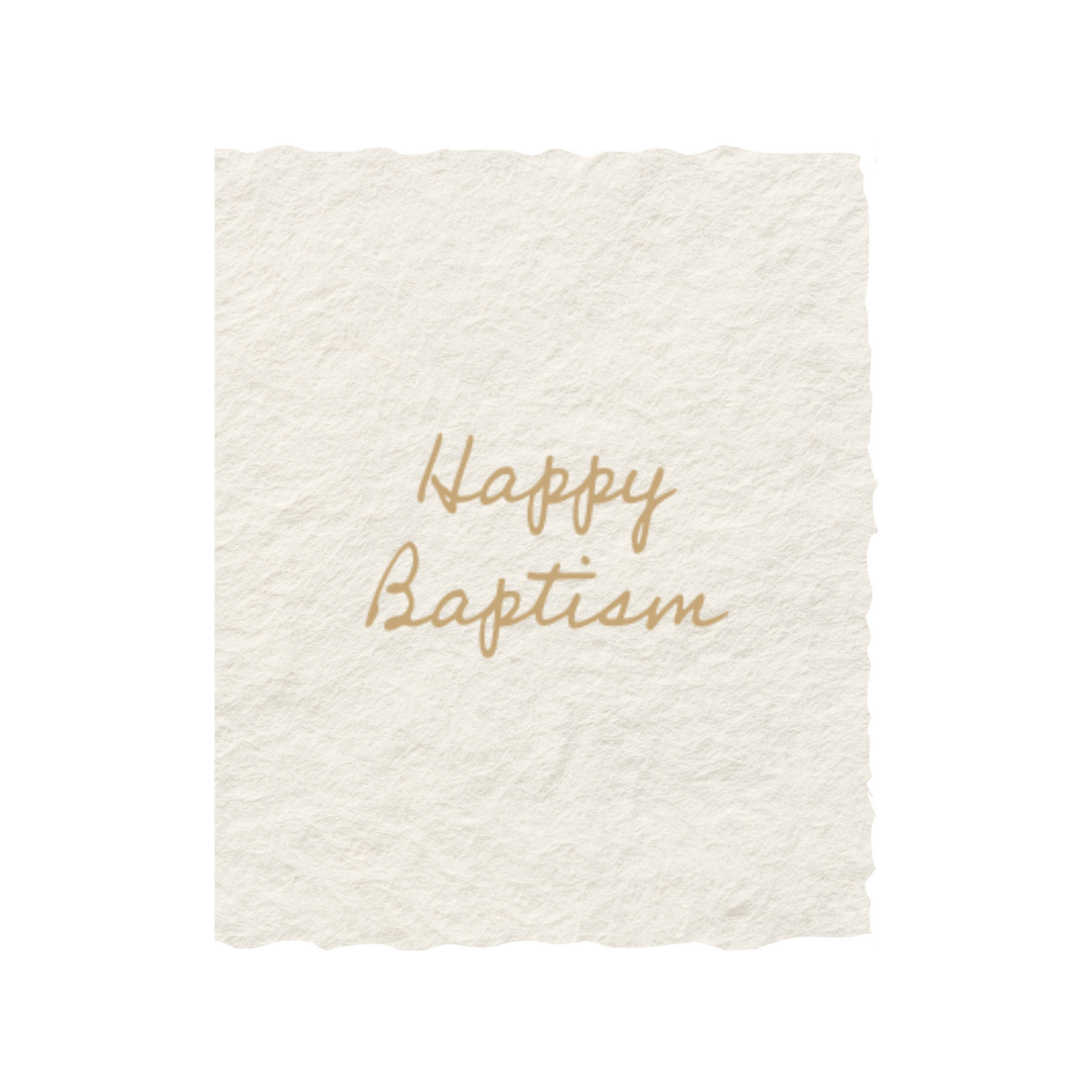 Paper Baristas Card Happy Baptism | Christian Religious Celebrate Greeting Card