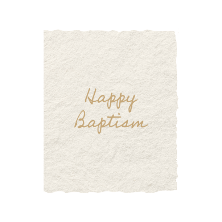 Paper Baristas Card Happy Baptism | Christian Religious Celebrate Greeting Card