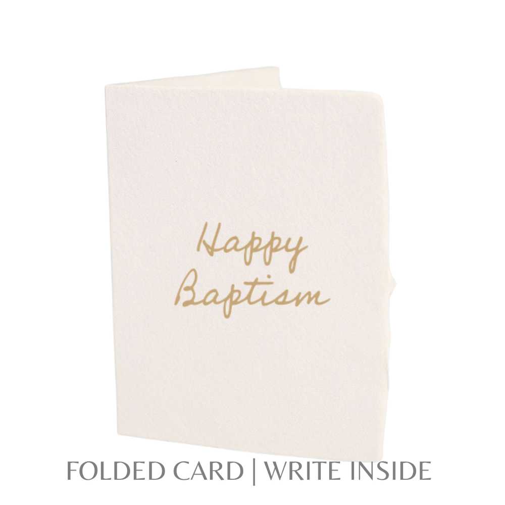 Paper Baristas Card Happy Baptism | Christian Religious Celebrate Greeting Card