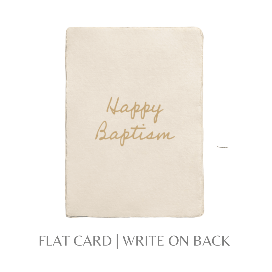 Paper Baristas Card Happy Baptism | Christian Religious Celebrate Greeting Card