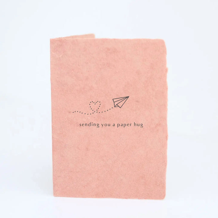 Paper Baristas Card Sending You A Paper Hug A2 Greeting Card