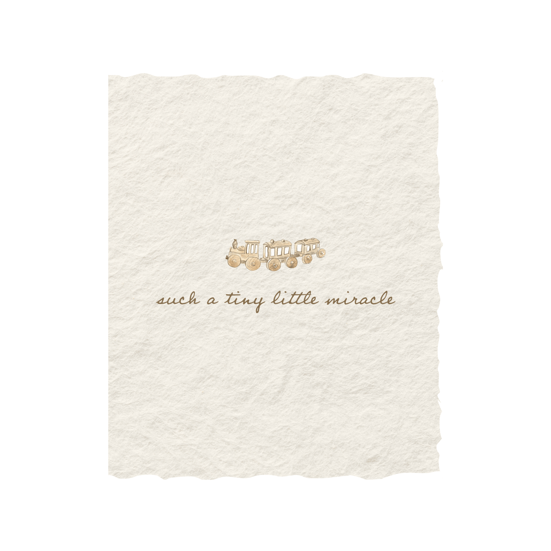 Paper Baristas Card Tiny Miracle | Eco-Friendly Baby Shower Greeting Card