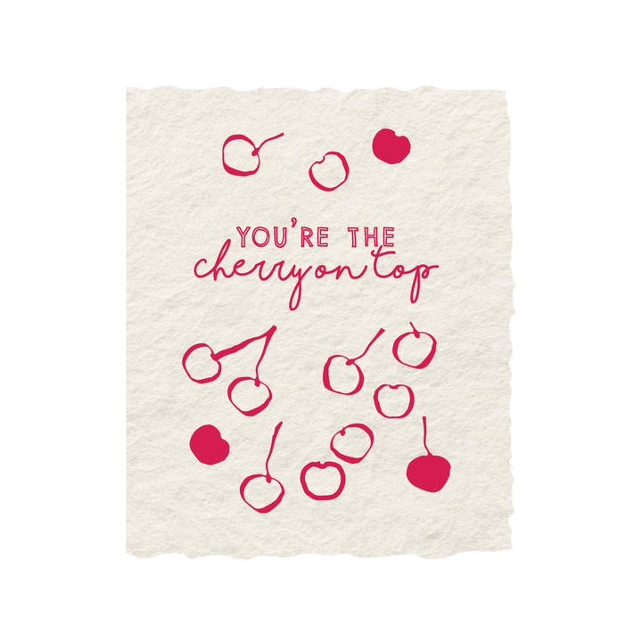 Paper Baristas Card You're The Cherry On Top | Thank You Gratitude Greeting Card