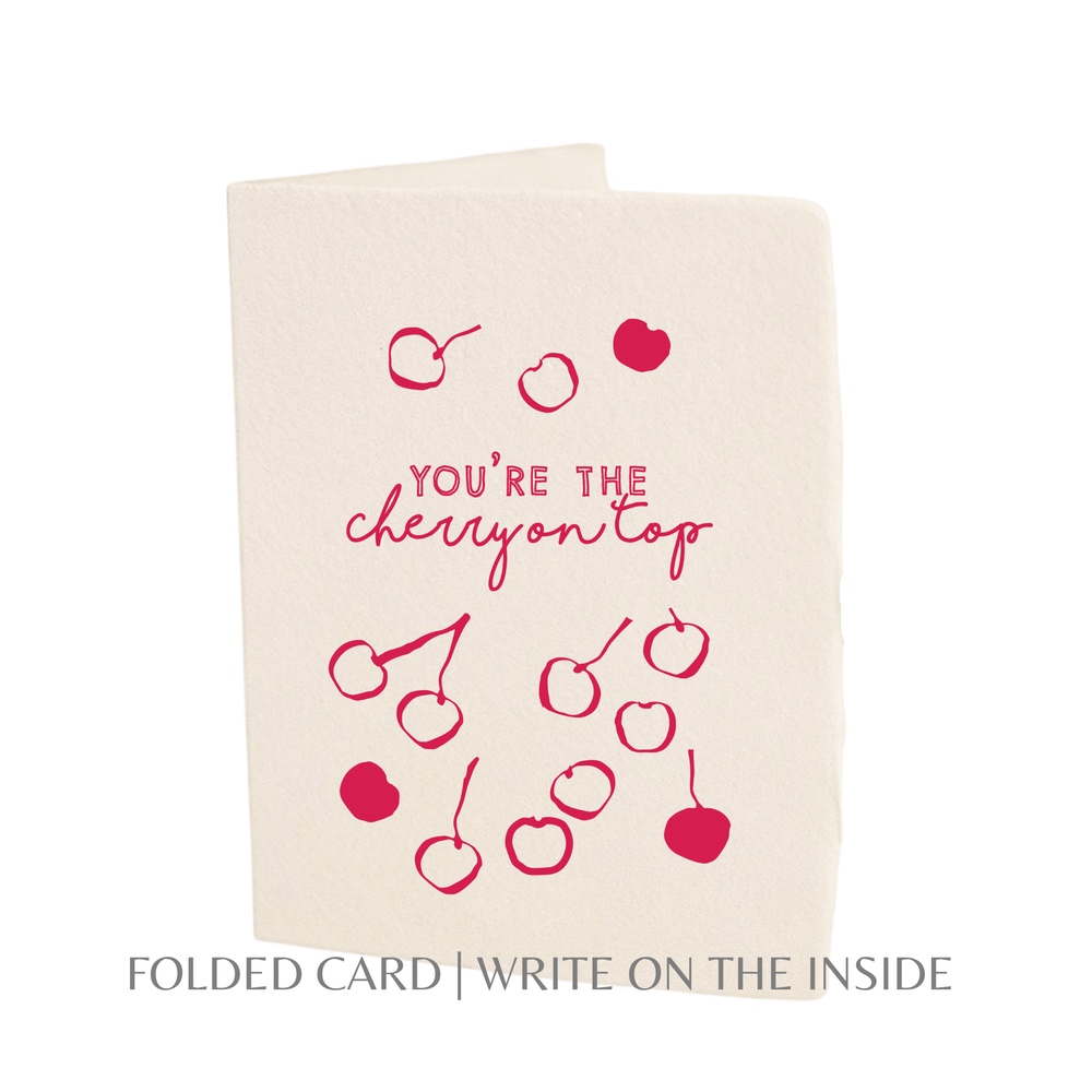 Paper Baristas Card You're The Cherry On Top | Thank You Gratitude Greeting Card