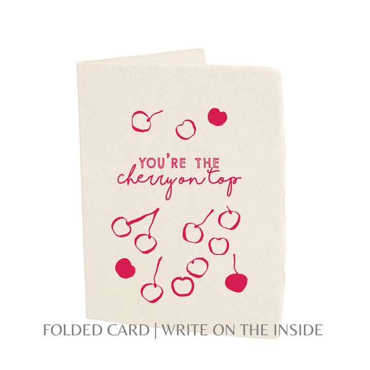 Paper Baristas Card You're The Cherry On Top | Thank You Gratitude Greeting Card