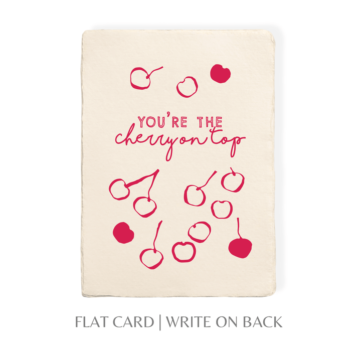 Paper Baristas Card You're The Cherry On Top | Thank You Gratitude Greeting Card