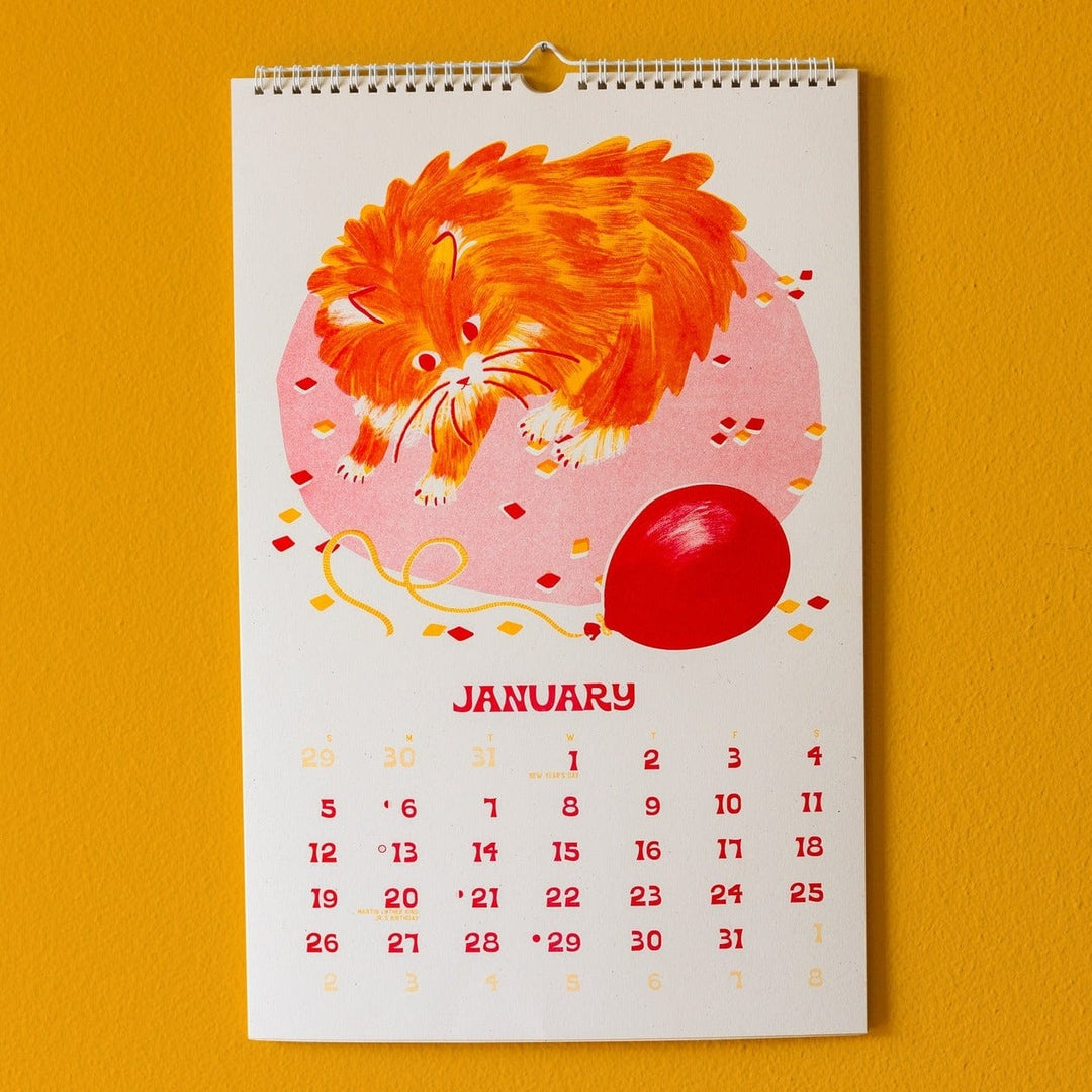 Paper Luxe Calendar 2025 Risograph Wall Calendar - Ain't Life Grand?