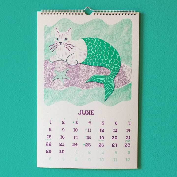 Paper Luxe Calendar 2025 Risograph Wall Calendar - Ain't Life Grand?