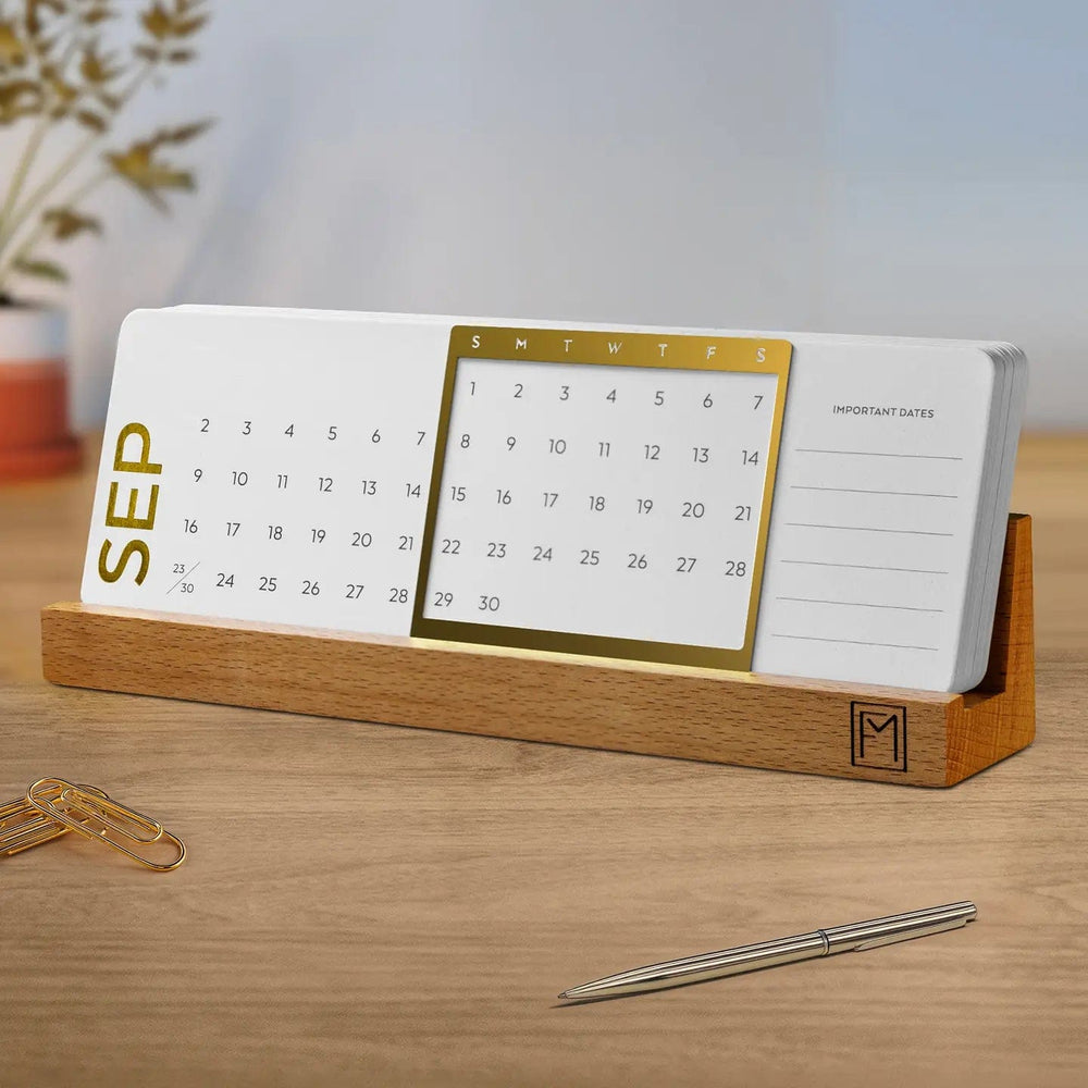 Paper Luxe Calendar Desktop Perpetual Calendar