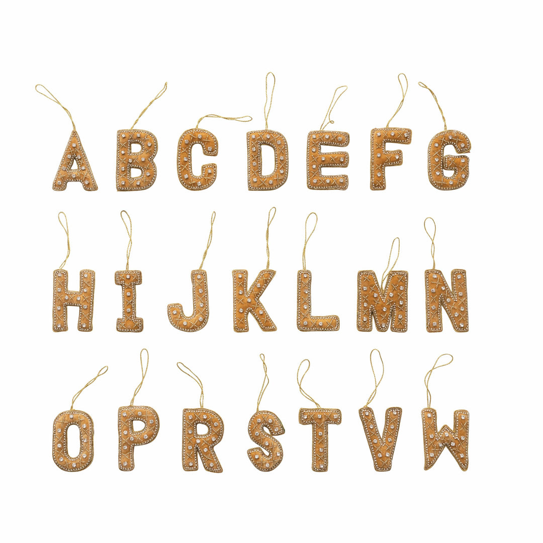 Paper Luxe Holiday Ornaments Alphabet Ornaments