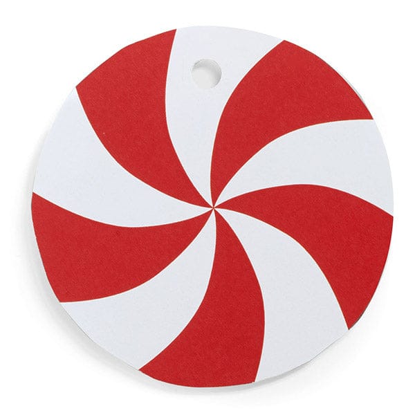 Paper Luxe Holiday Peppermint Round Holiday Gift Tags - Set of 10