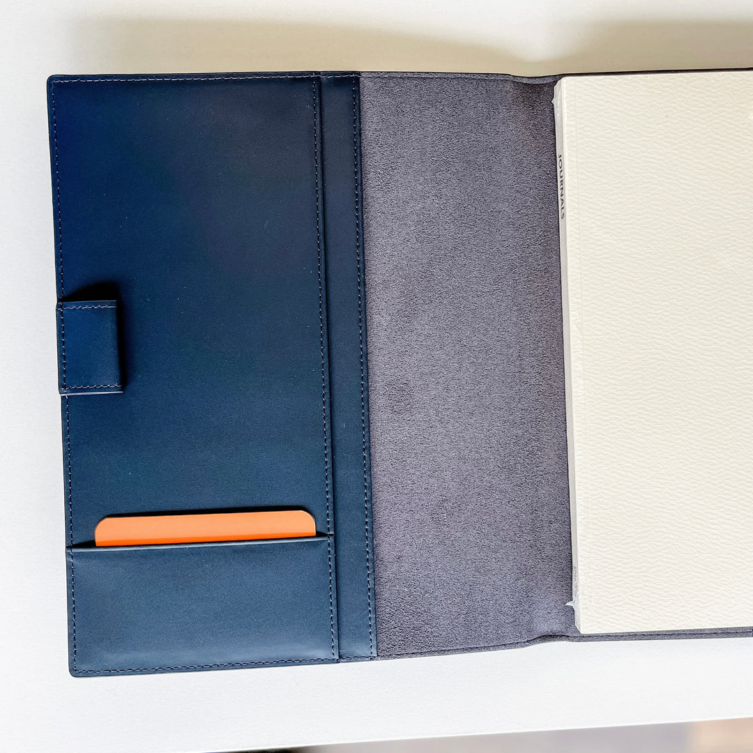 Paper Luxe Journal Personal Solid Leather Journal - Navy