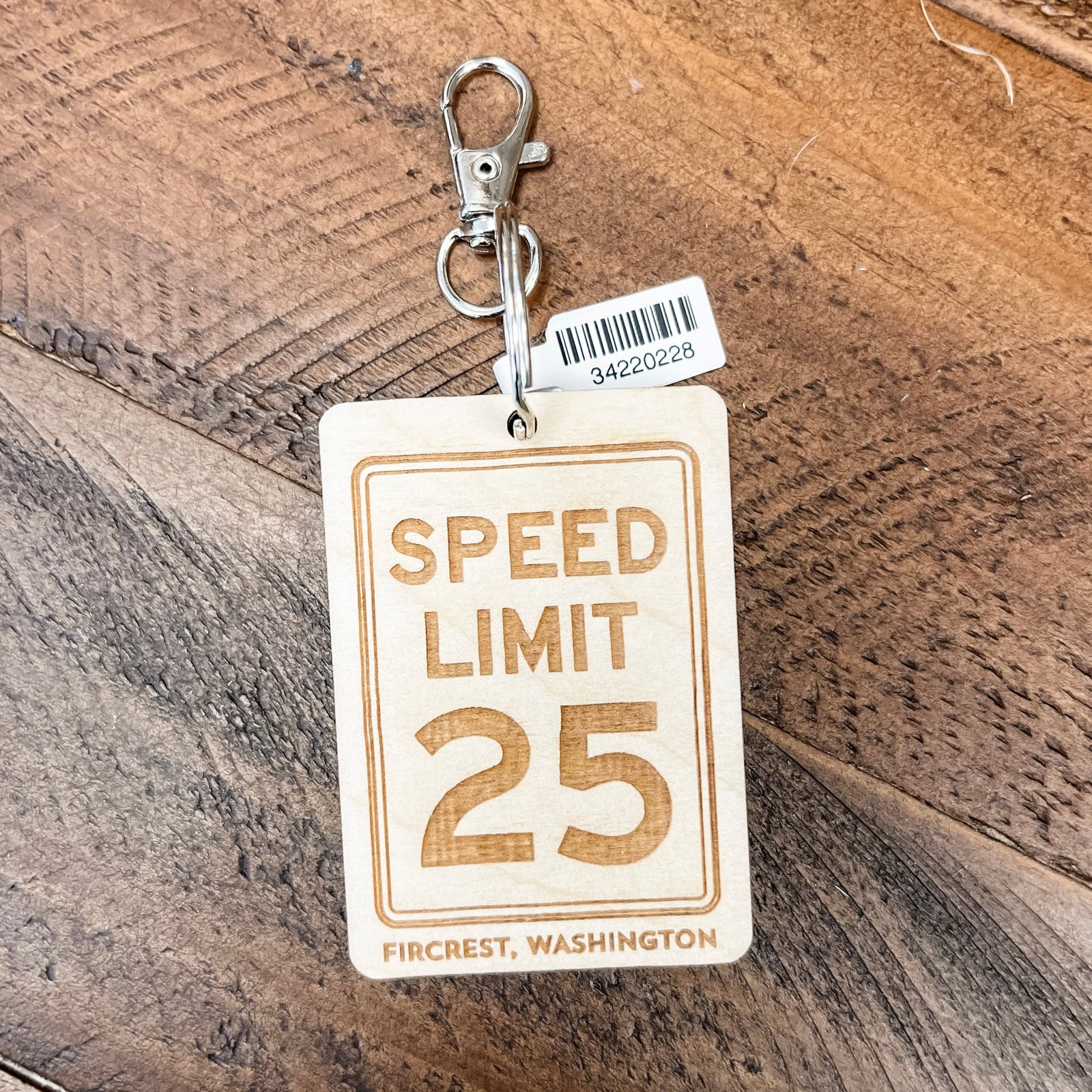 Paper Luxe Keychain Fircrest 25mph Keychain
