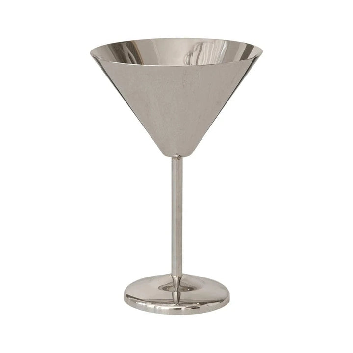 Paper Luxe Silver Finish Stainless Steel Martini Glass