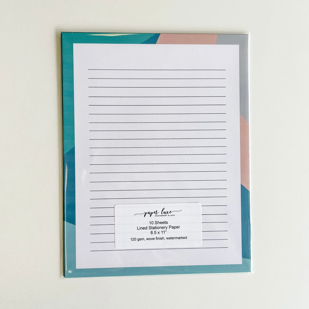 Lined Stationery Paper - 8.5 x 11 – Paper Luxe