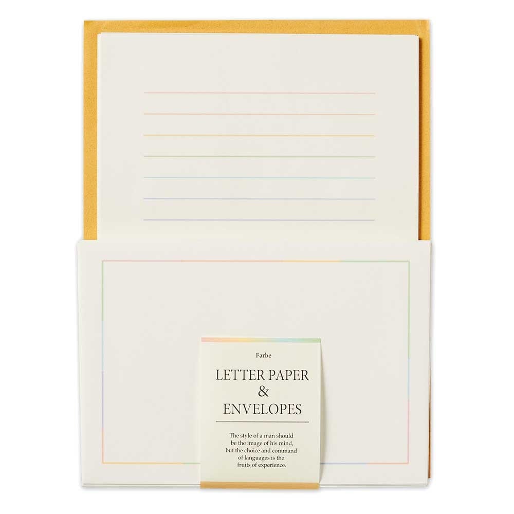 Paper Luxe Stationery Rainbow Letter Set - Made in Japan