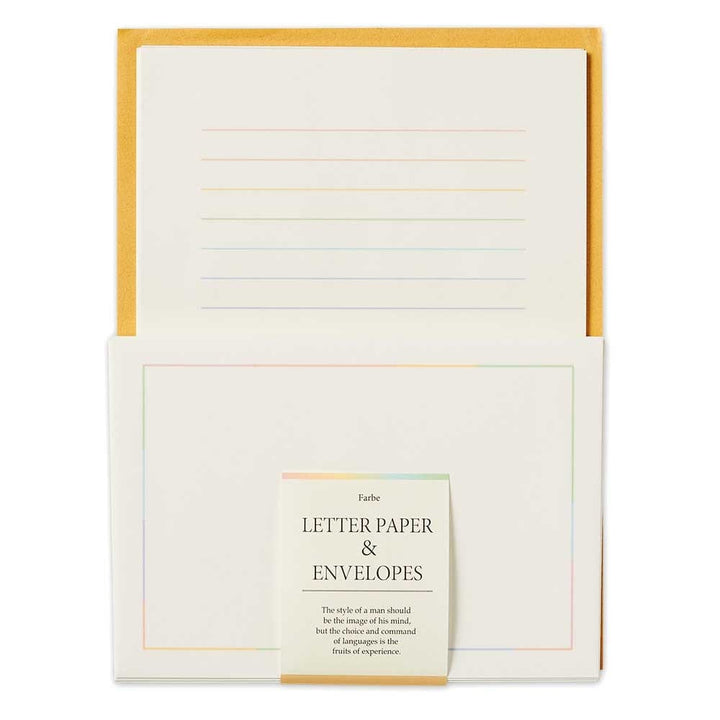 Paper Luxe Stationery Rainbow Letter Set - Made in Japan