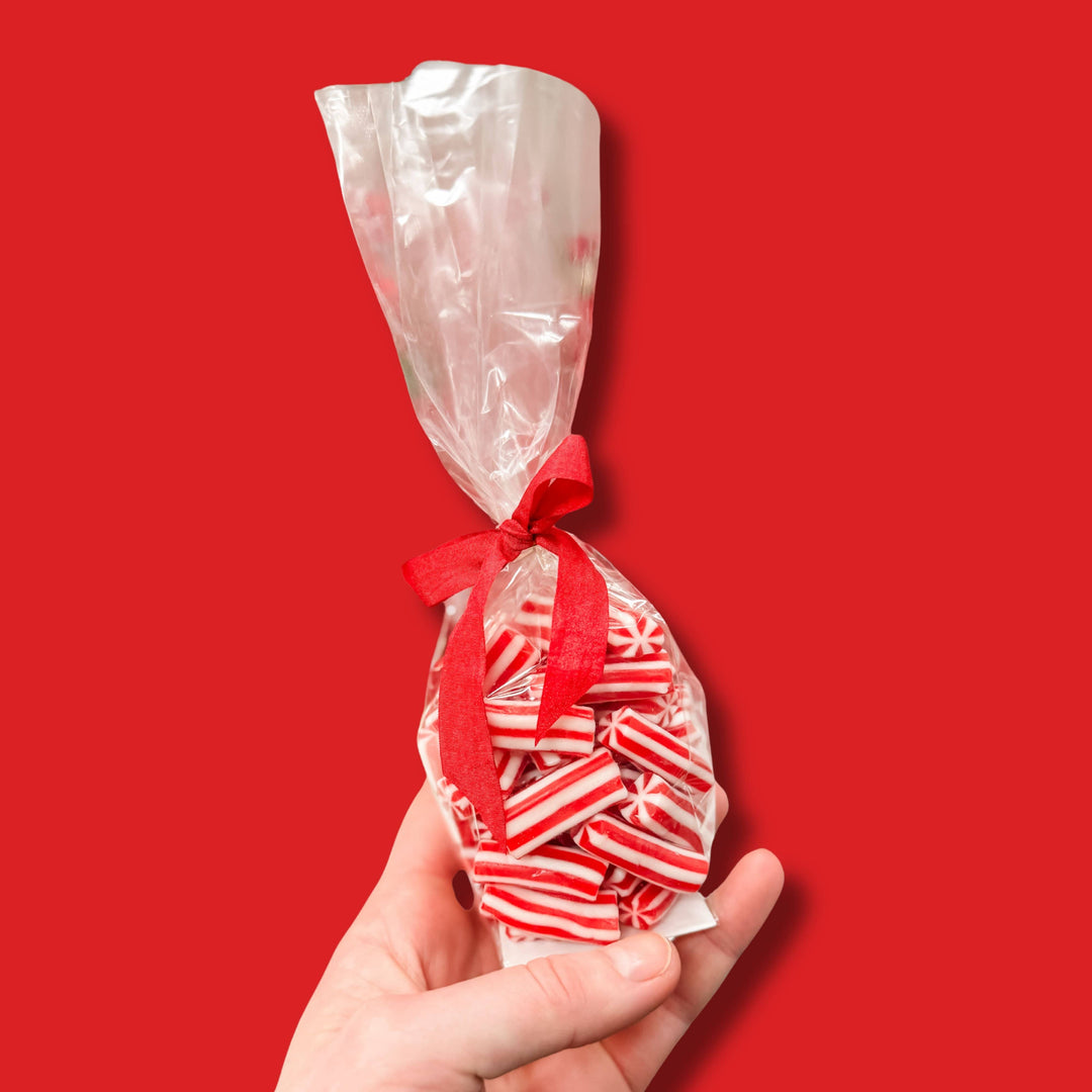 Paper Luxe Treats Candy Cane Stripes Holiday Treat Bags - Candy Cane Stripes | Trees & Snowmen