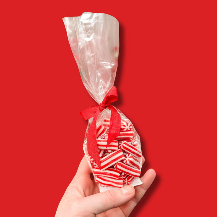 Paper Luxe Treats Candy Cane Stripes Holiday Treat Bags - Candy Cane Stripes | Trees & Snowmen