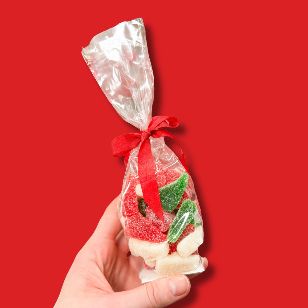 Paper Luxe Treats Trees & Snowmen Holiday Treat Bags - Candy Cane Stripes | Trees & Snowmen