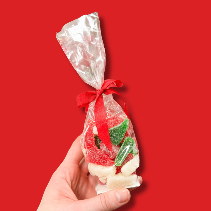 Paper Luxe Treats Trees & Snowmen Holiday Treat Bags - Candy Cane Stripes | Trees & Snowmen