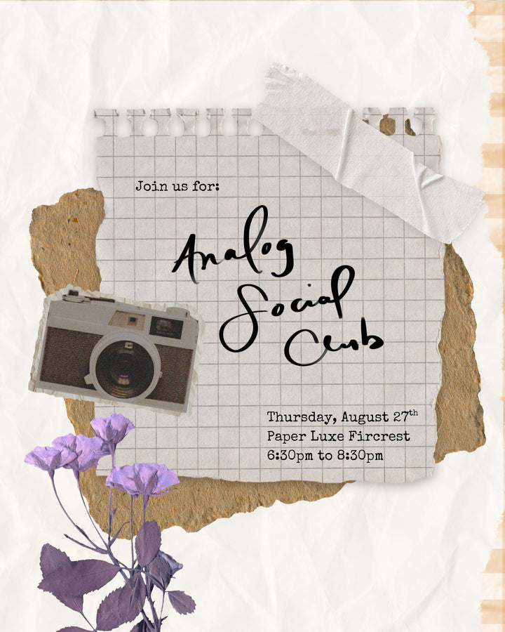 Paper Luxe Workshop Analog Social Club - Thursday, 8/27/26